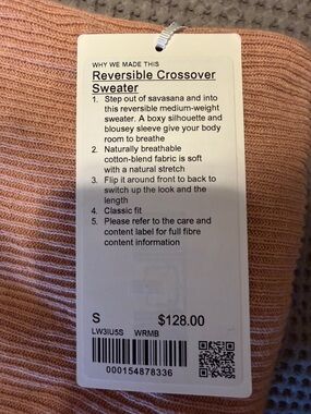 Reversible Crossover Sweater - Pink